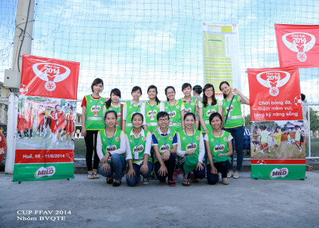 Trinh and her fellow volunteers at the FFAV cup 